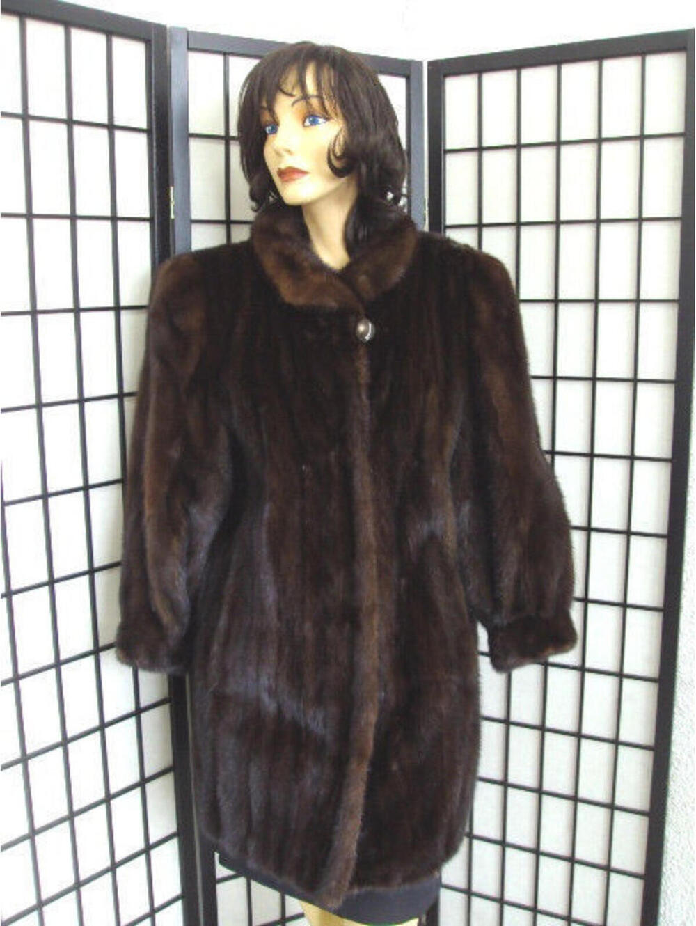 ! EXCELLENT MAHOGANY MINK FUR COAT JACKET WOMAN WOMEN SIZE 8-10